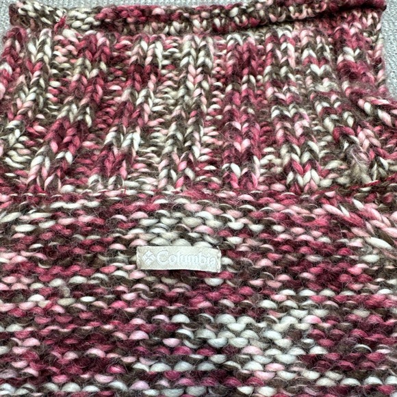 Columbia‎ Womens XL Sweater Long Sleeve Marled Knit Pink Chunky Cottagecore Wool - Picture 4 of 8